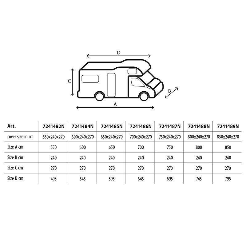 Brunner Camper Cover 6M - camperhoes 550-600cm 3/5