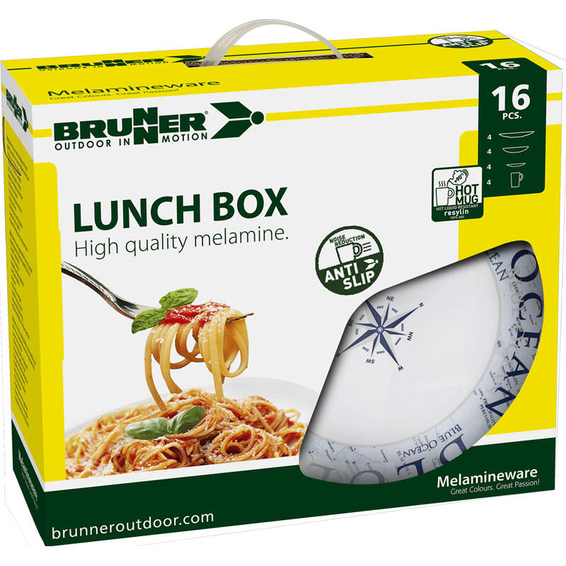 Brunner Set stoviglie 16 pezzi Lunch Box Blue Ocean in melamina 4/4