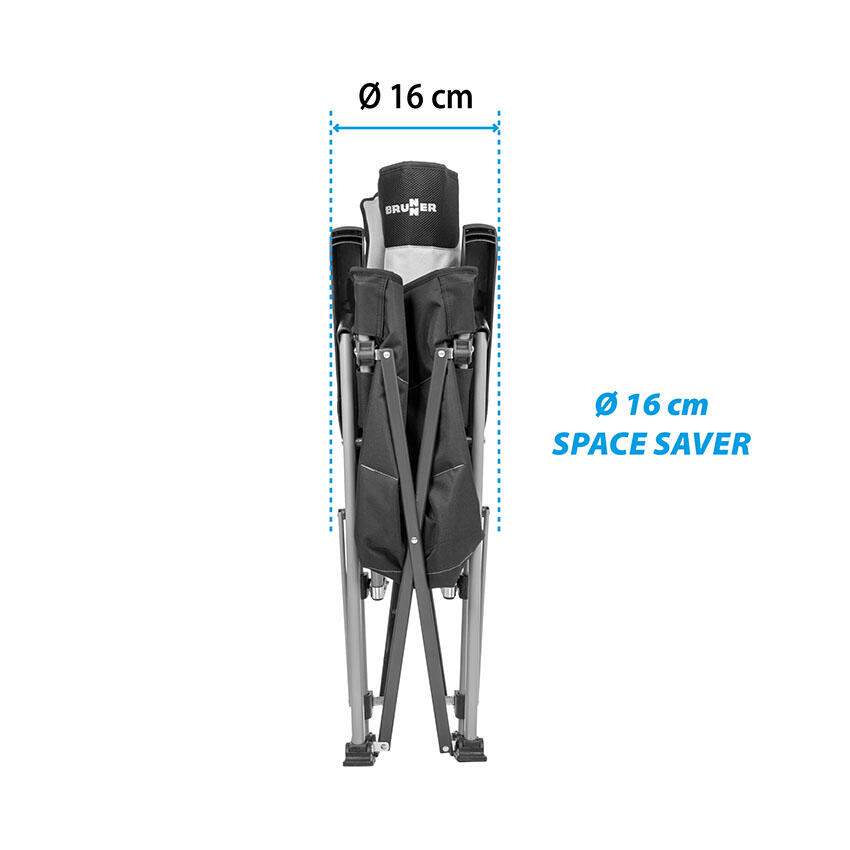Sedia da Campeggio Raptor Schienale alto pieghevole regolabile 120kg 3/5