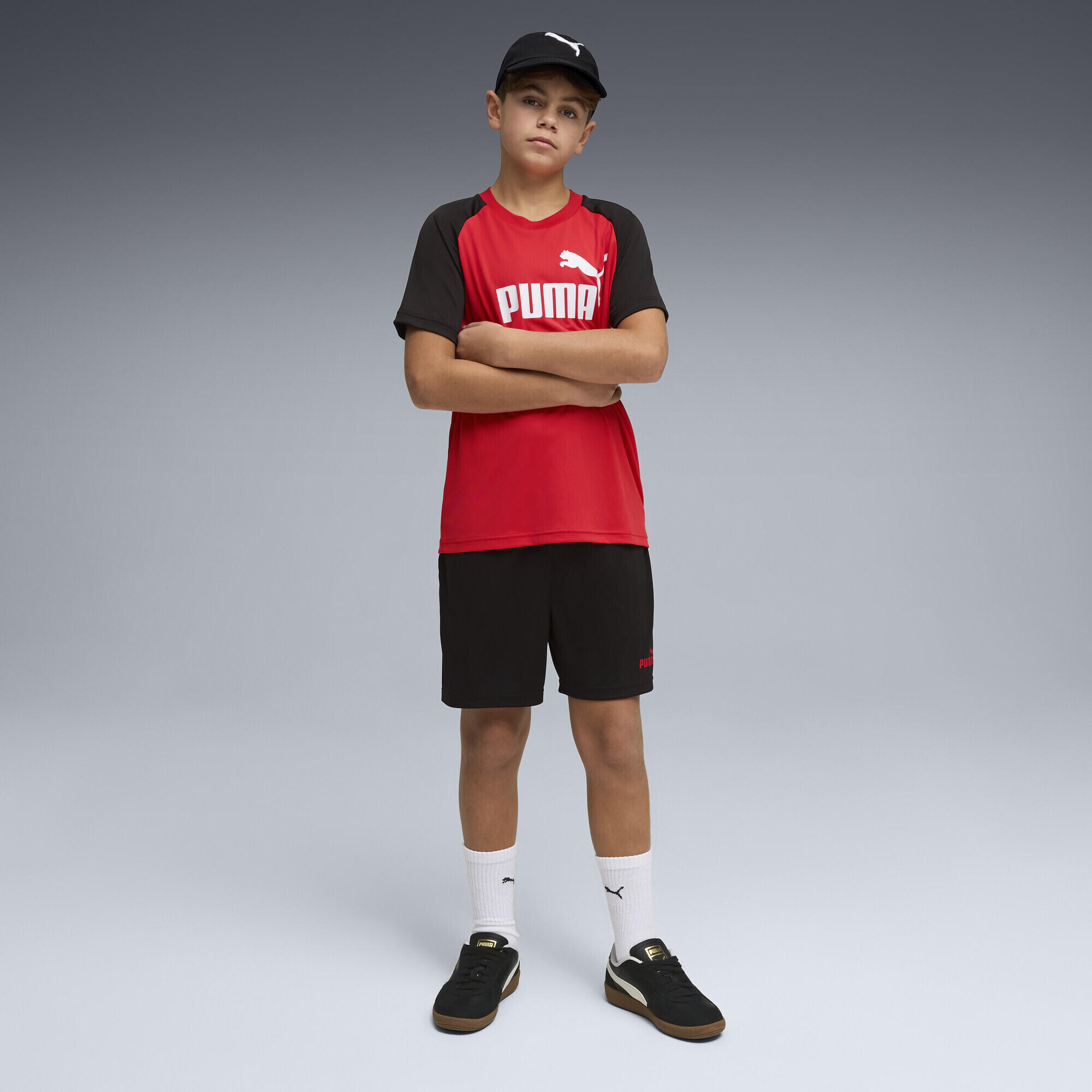Completo T-shirt e shorts Essentials Poly con logo No. 1 per ragazzi PUMA 2/5