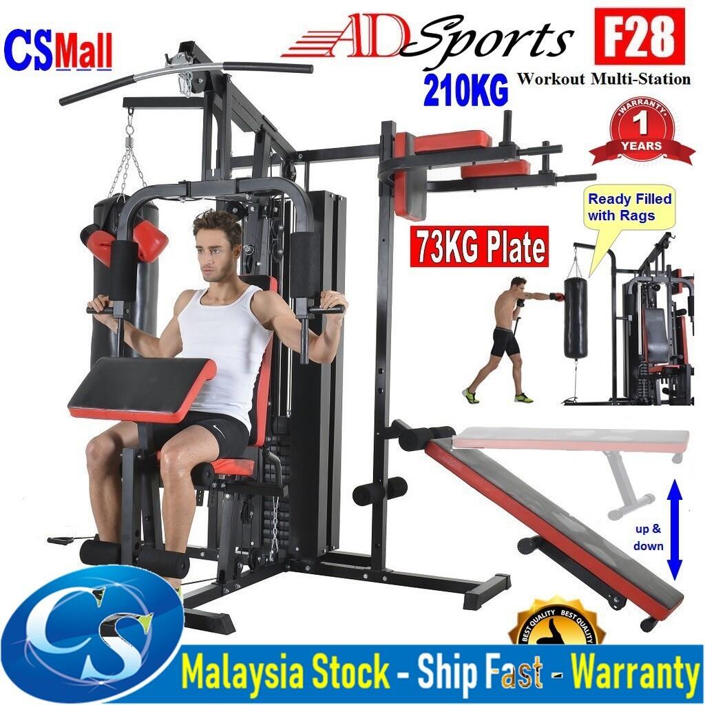 Tri Stack Exercise Machine 210KG Gym Fitness 3 Stack Multi Station Strength Trainer Training ...