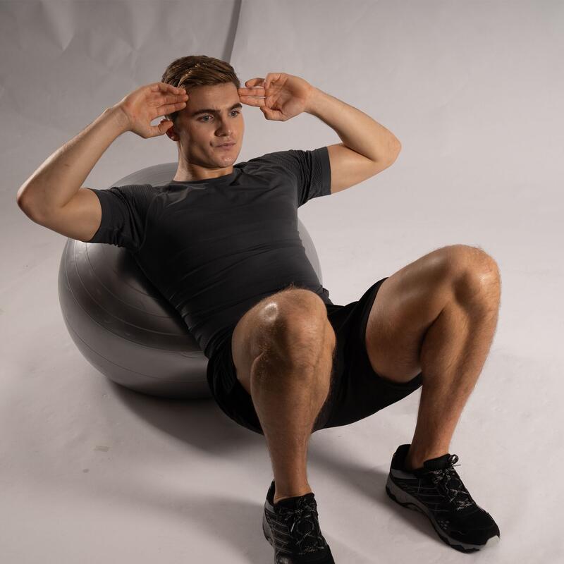 Adults' Fitness 55cm Swiss Ball - Dark Grey