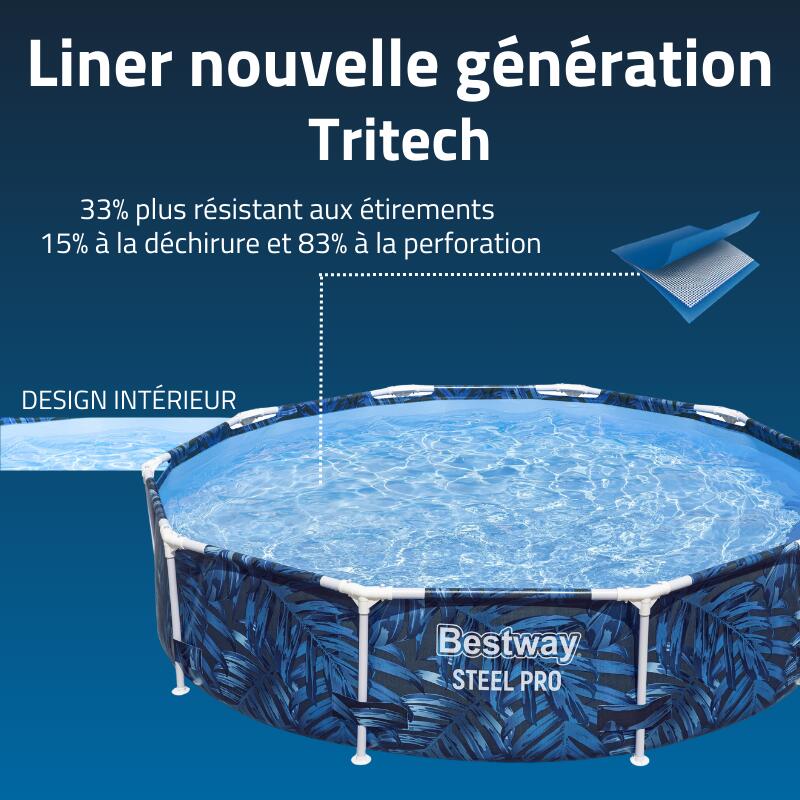 Piscina fuori terra Steel Pro Bestway da  3,05 m x 66 cm - forma circolare 4/7