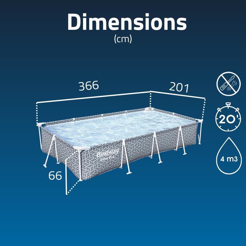 Piscina Gonfiabile Bestway Steel Pro Azzurro 3/7
