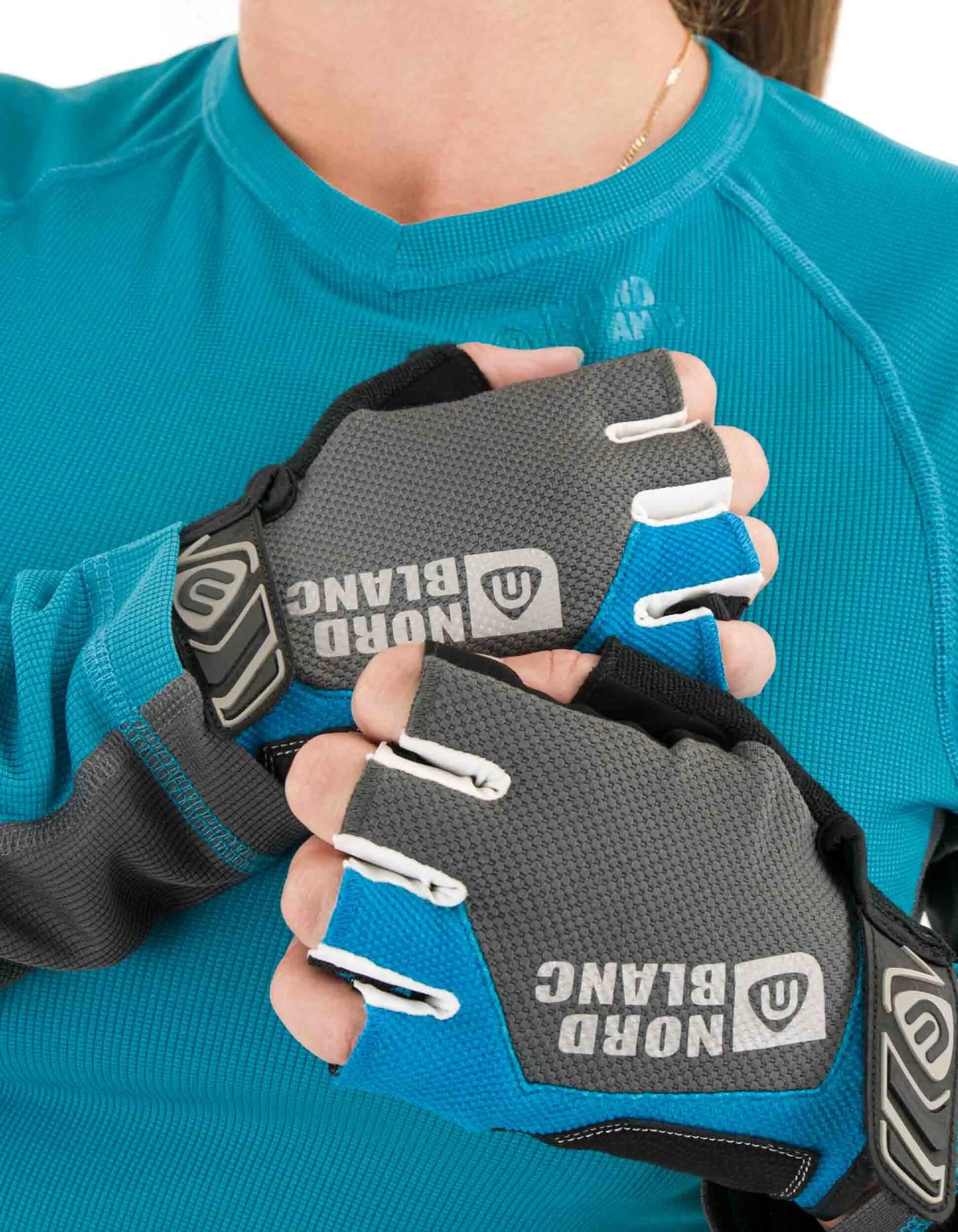 Guantes de ciclismo Nordblanc azul - puño acolchado de gel 6/7