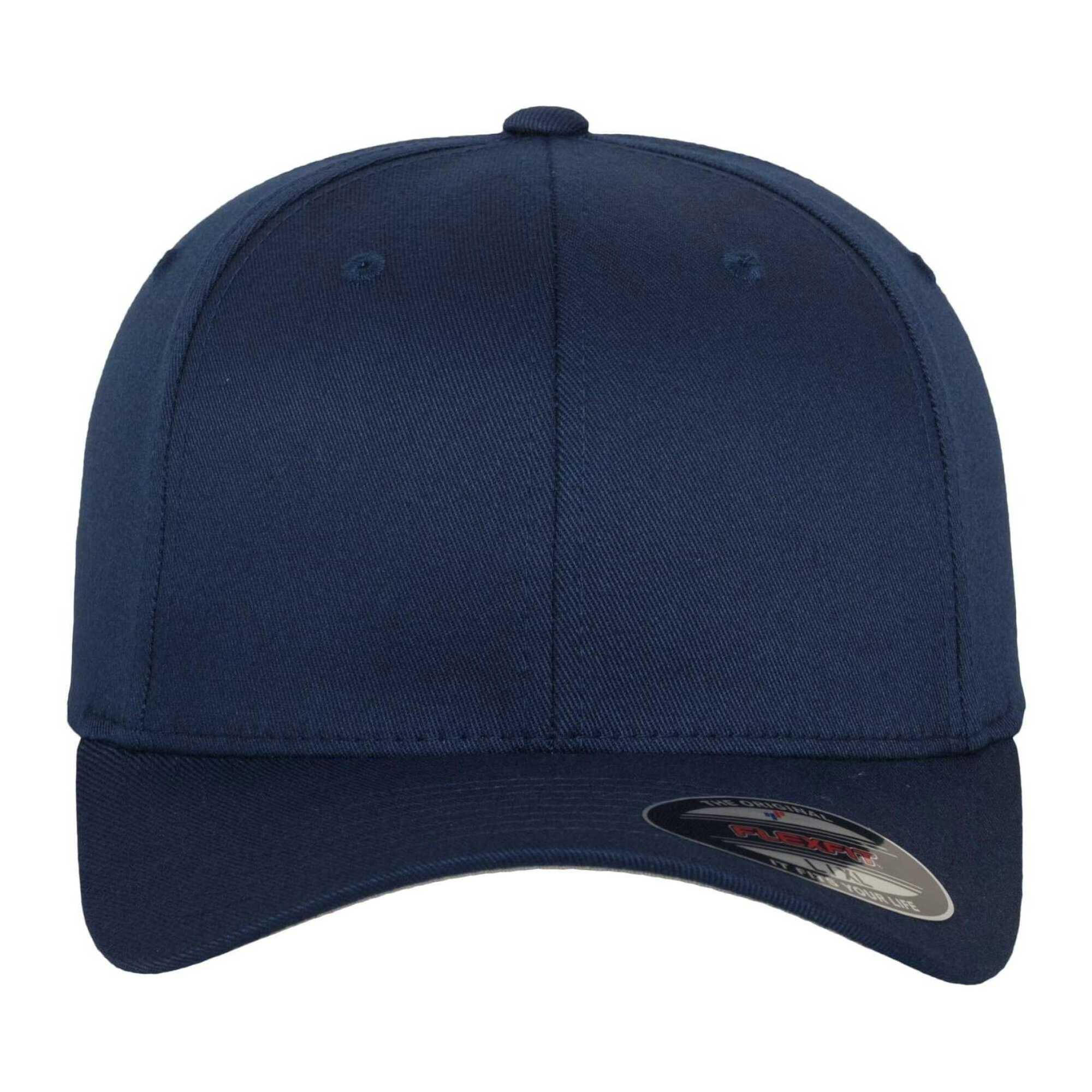 Unisex Adult Wooly Combed Baseball Cap (Navy) 3/3