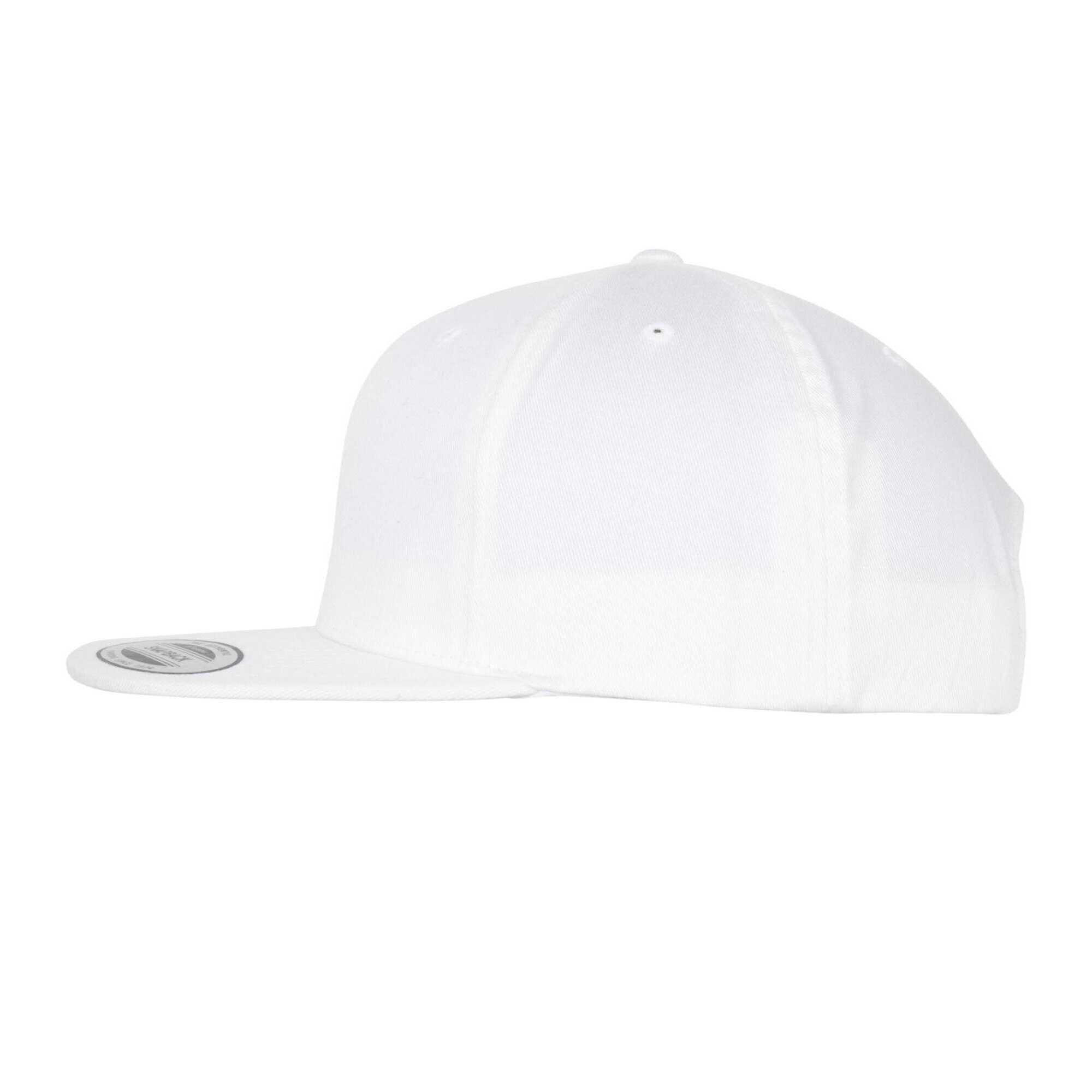 Kappe, Snapback, BioBaumwolle Damen und Herren Weiß 3/4