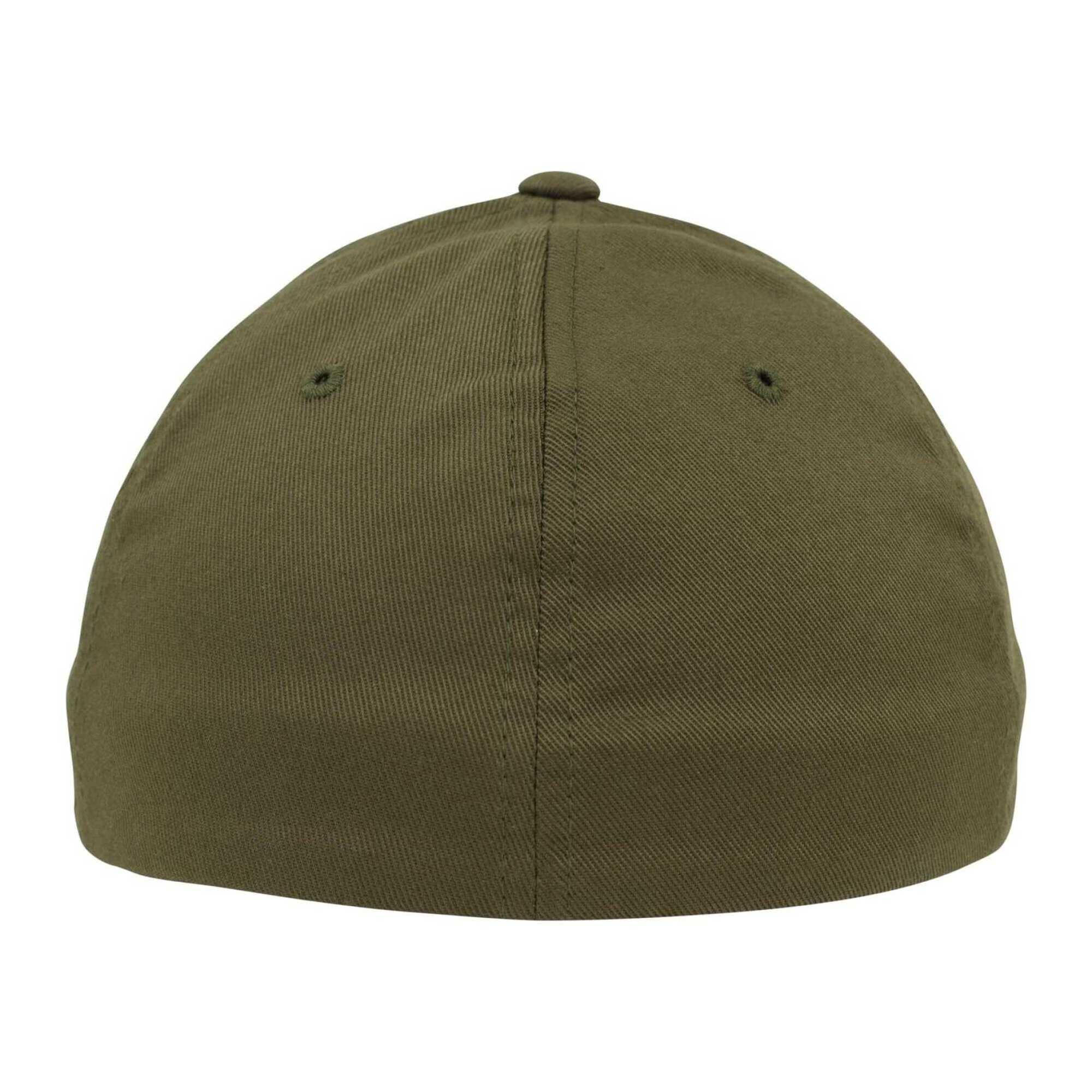 Cappellino Da Baseball Pettinato Lanoso Adulto Unisex Flexfit Verde Oliva 2/4
