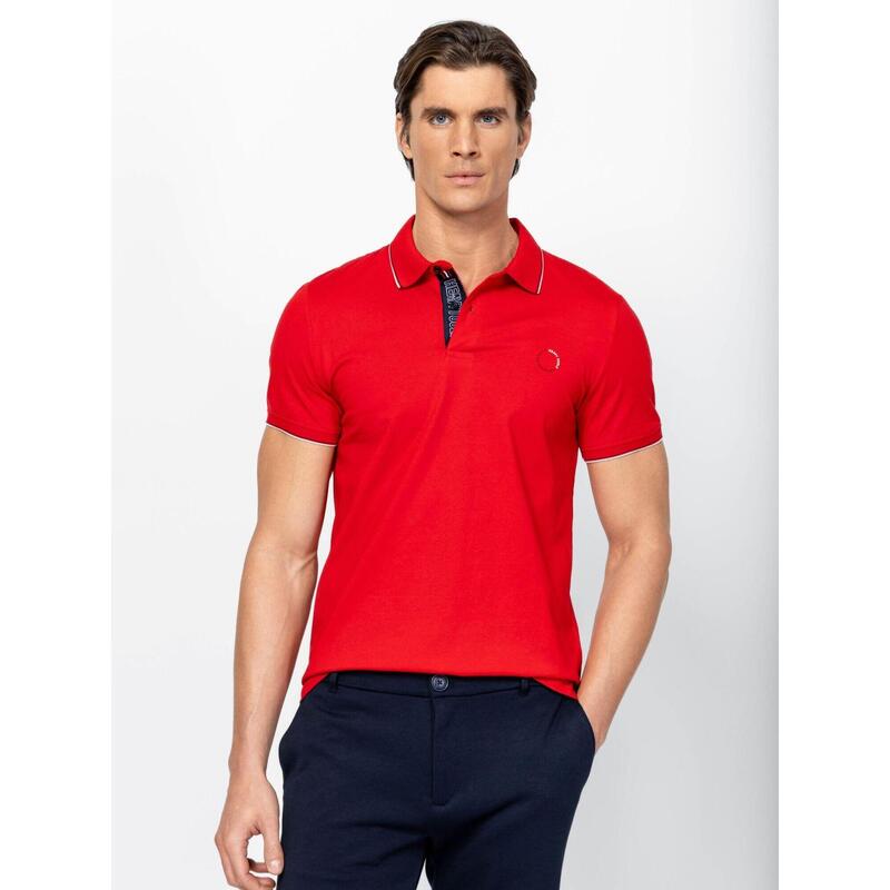 Tricou cu mânecă scurtă, cu guler, pentru bărbați DANDYS26