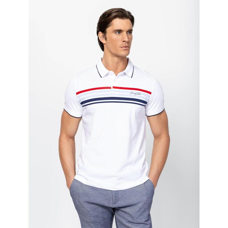 Tricou cu mânecă scurtă, cu guler, pentru bărbați DENILOS