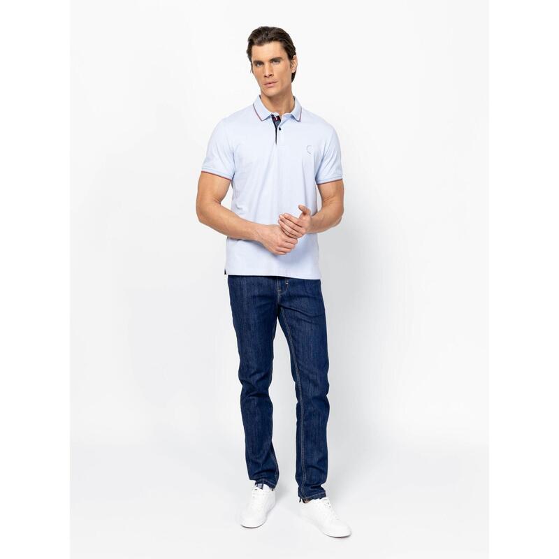 Tricou cu mânecă scurtă, cu guler, pentru bărbați DANDYS26