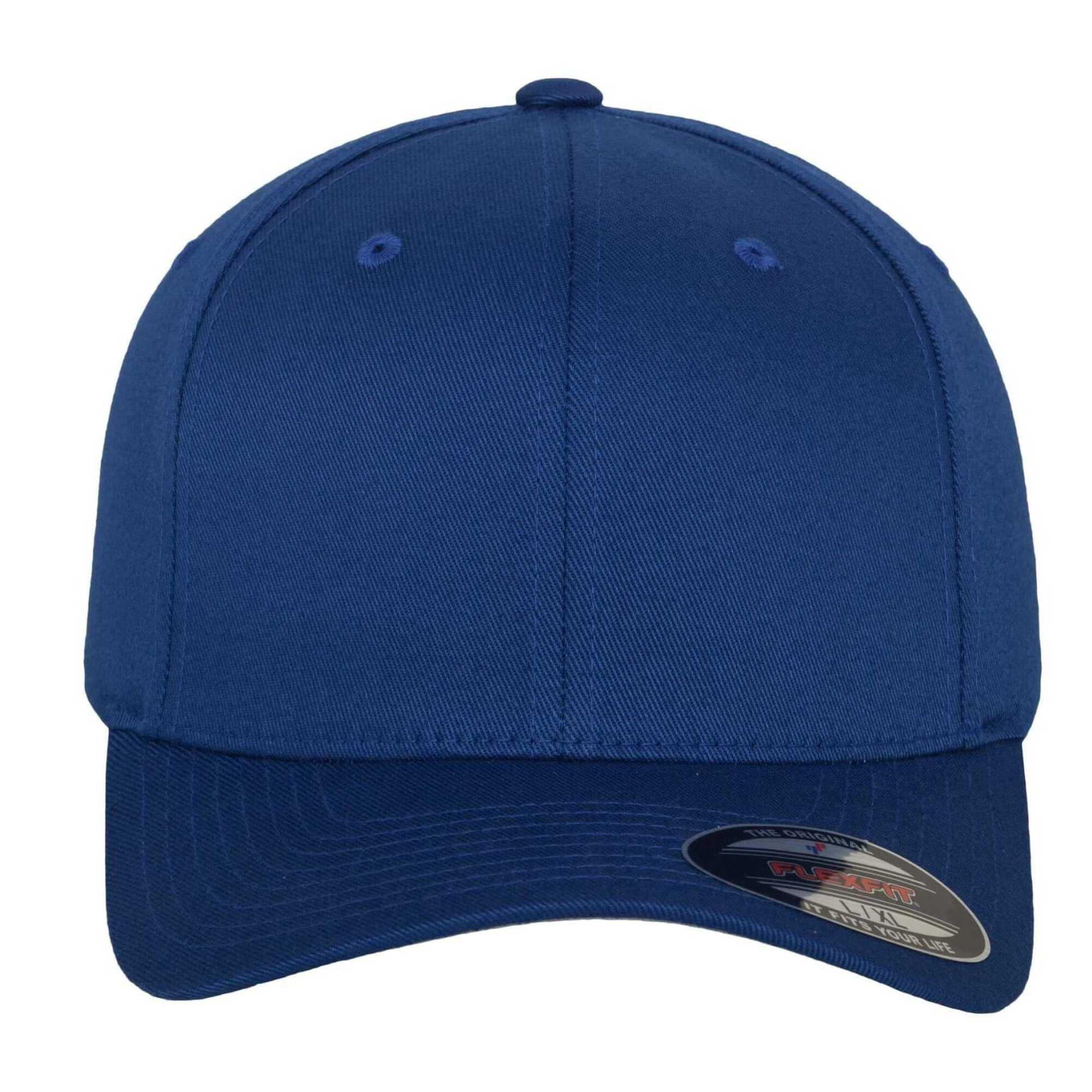 BaseballMütze für HerrenDamen Unisex, Wollig gekämmt Damen und Herren Königsblau 3/4