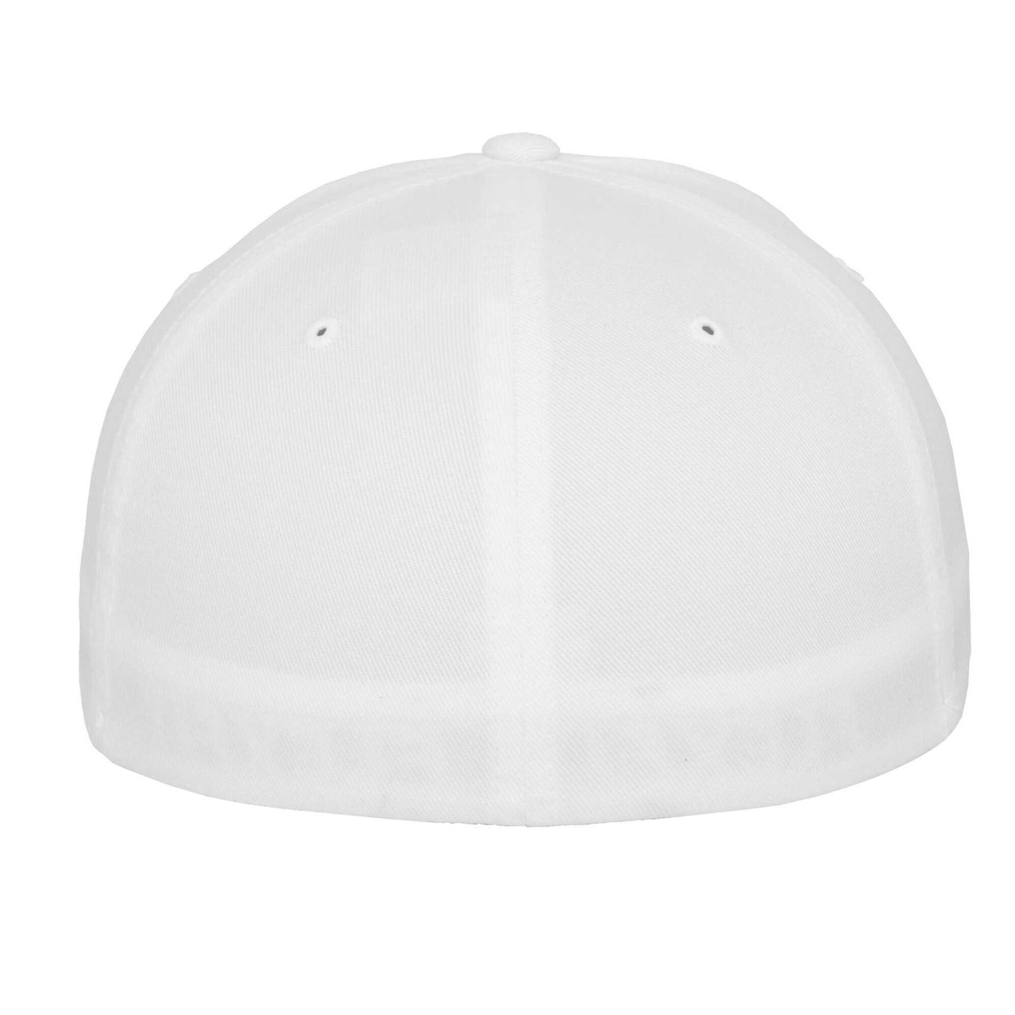 Cappellino Da Baseball Pettinato Lanoso Adulto Unisex Flexfit Bianco 2/4
