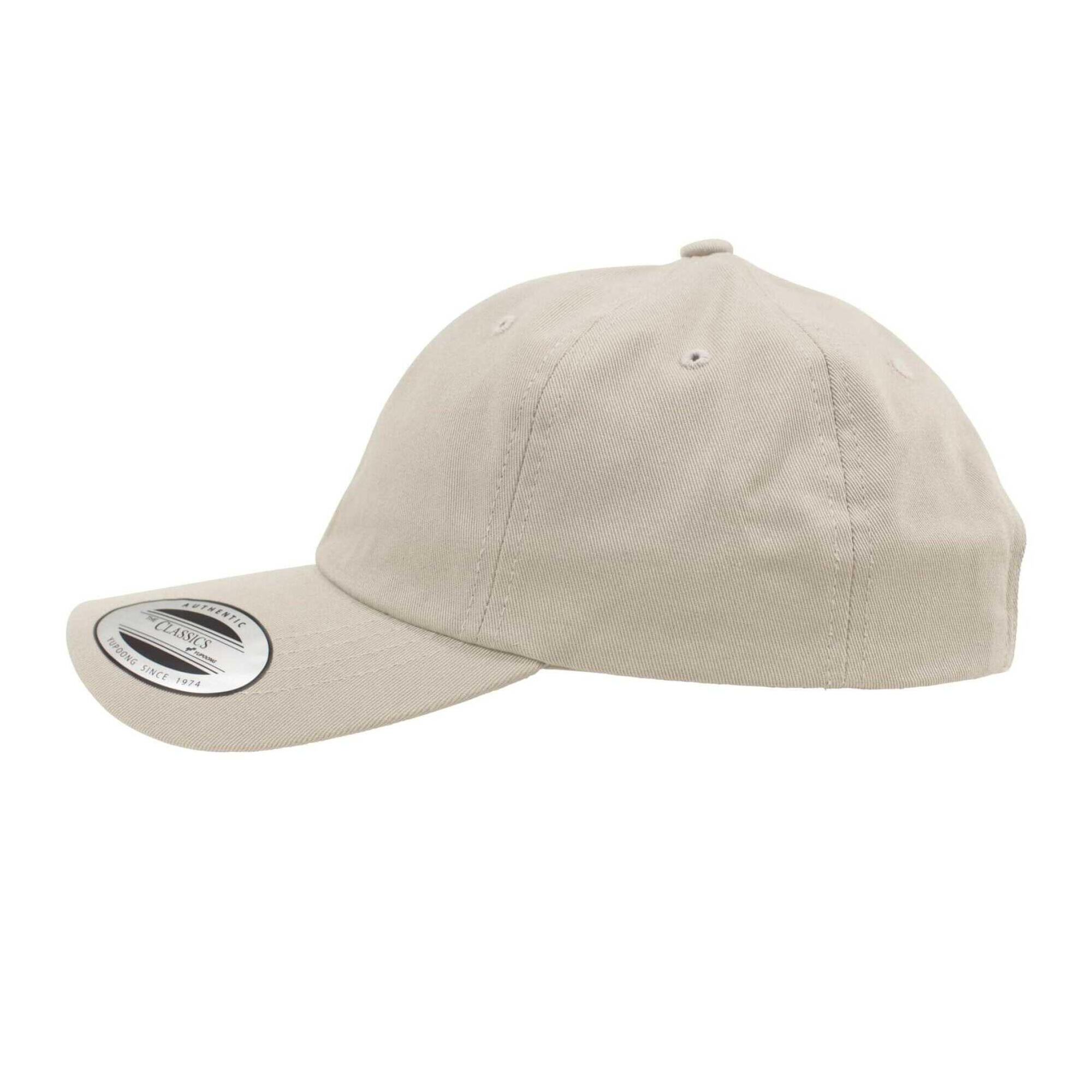 Unisex Adult Cotton Twill Low Profile Cap (Stone) 3/4