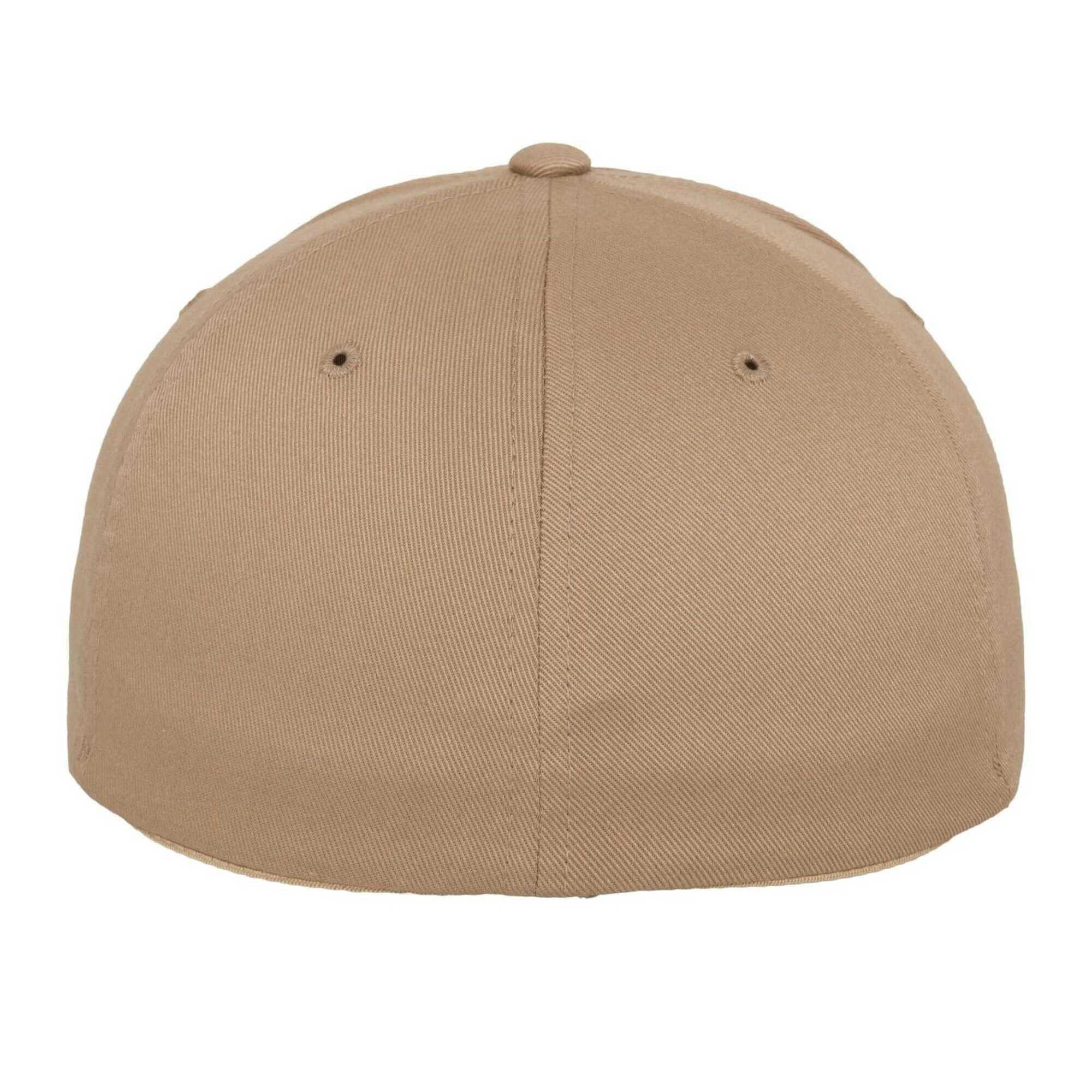 Cappellino Da Baseball Pettinato Lanoso Adulto Unisex Flexfit Marrone Kaki 2/4