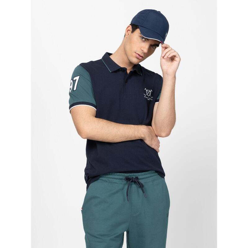 Tricou cu mânecă scurtă, cu guler, pentru bărbați DEMINOS