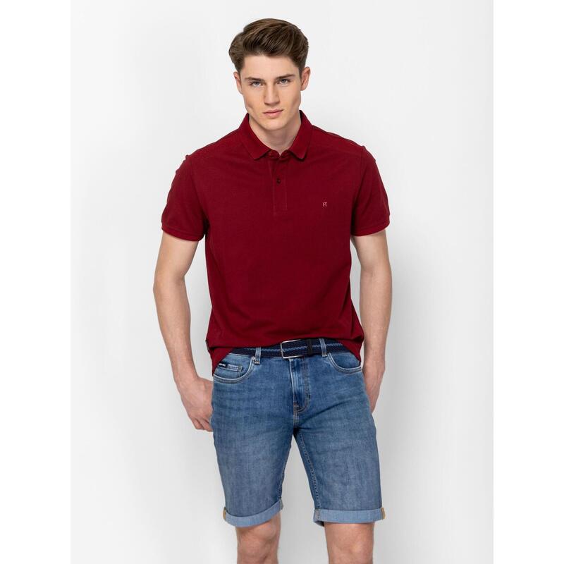 Tricou cu mânecă scurtă, cu guler, pentru bărbați DETONA