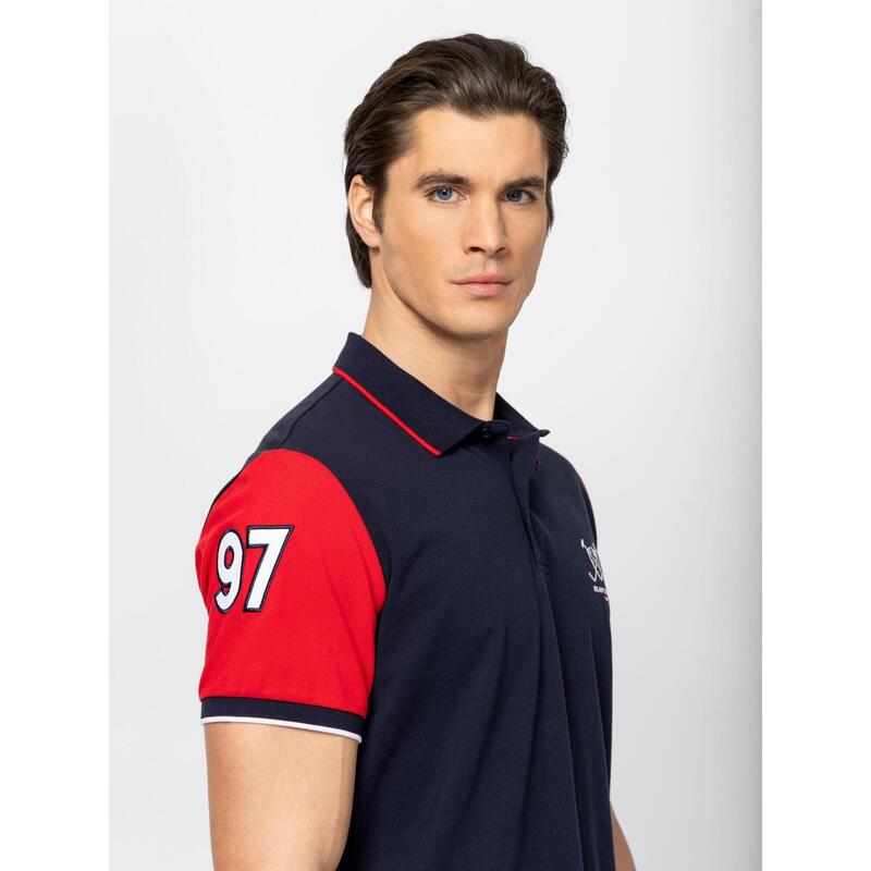 Tricou cu mânecă scurtă, cu guler, pentru bărbați DEMINOS