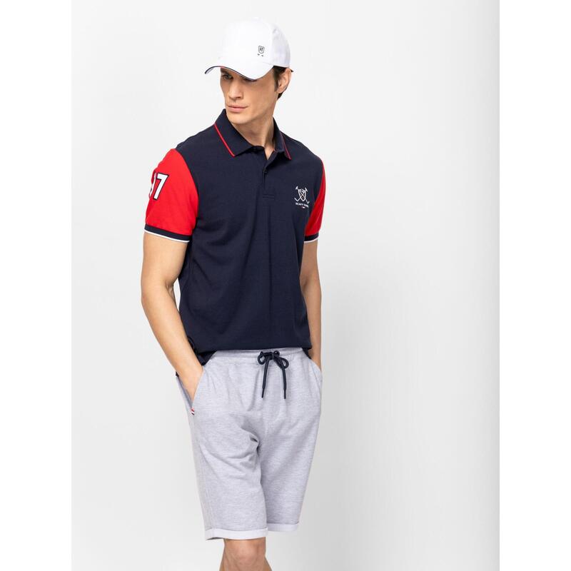 Tricou cu mânecă scurtă, cu guler, pentru b��rbați DEMINOS
