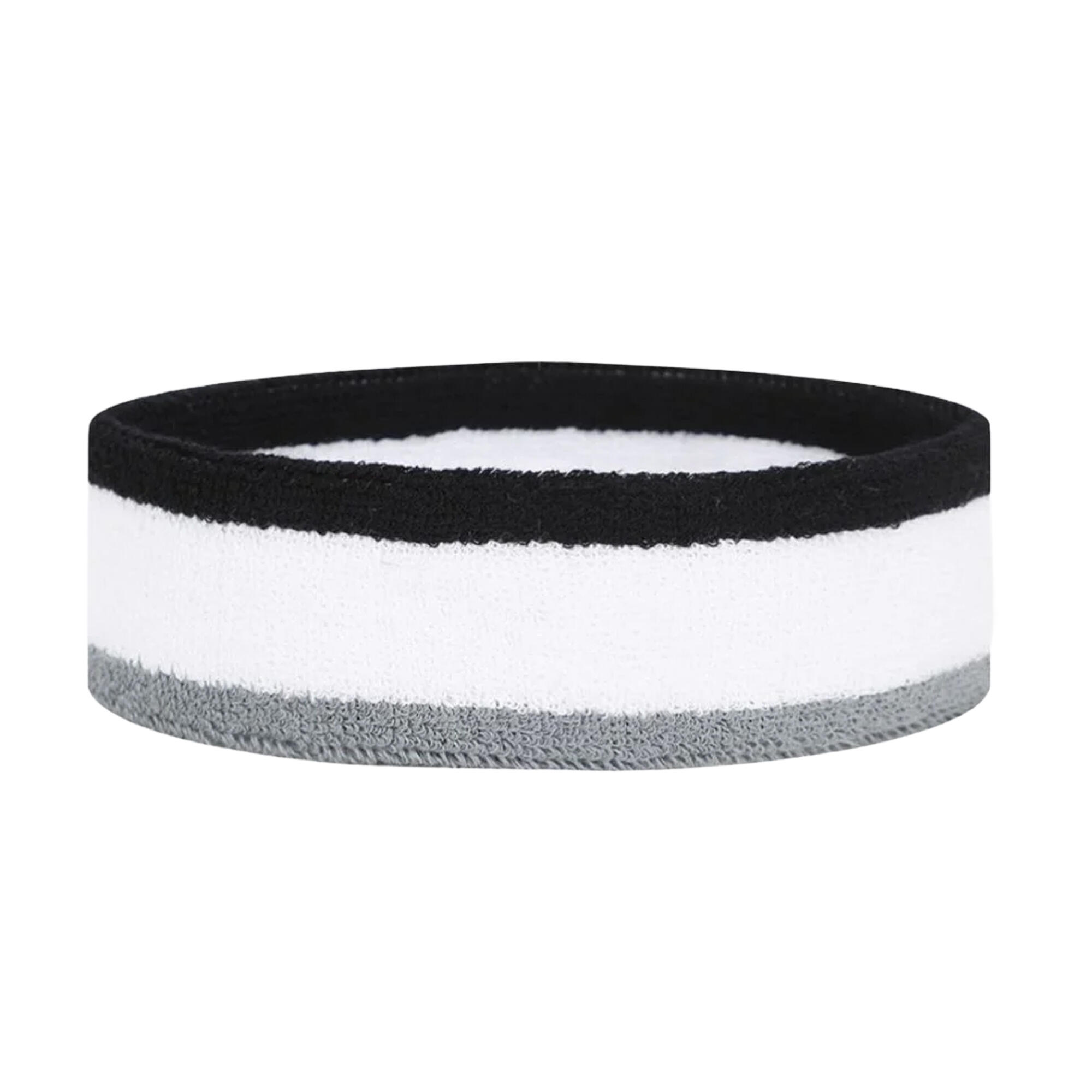 "Classic" Stirnband Damen und Herren Weiß/Grau 2/4