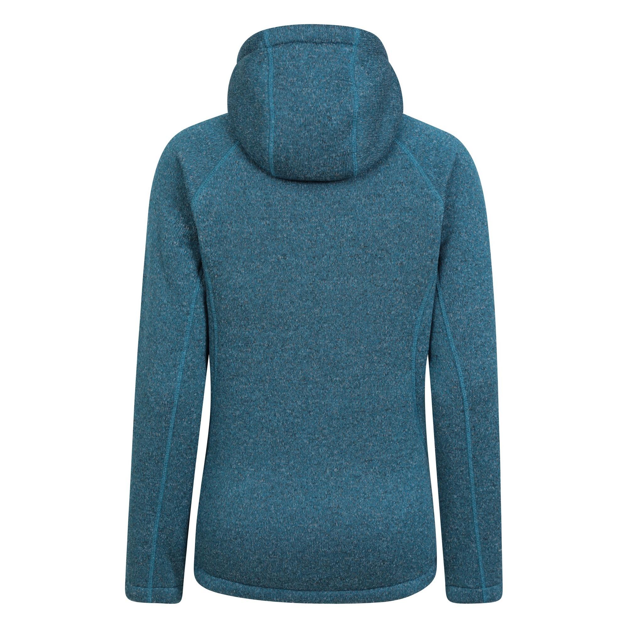 Womens/Ladies Nevis Faux Fur Lined Full Zip Hoodie (Dark Teal) 2/4