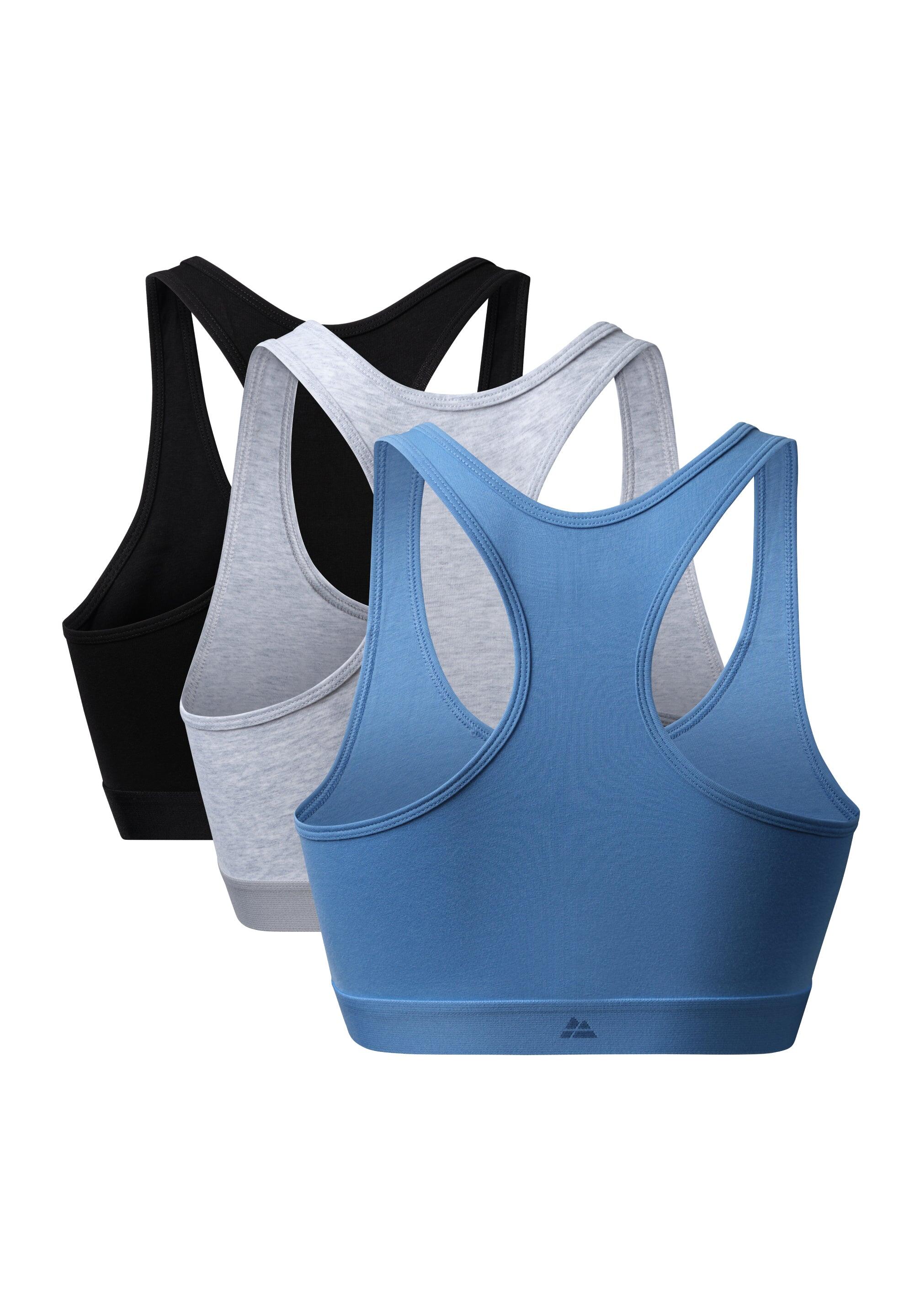 Bralette Femme en Coton, Sans Armatures, Dos Nageur, 3 Pièces 2/5