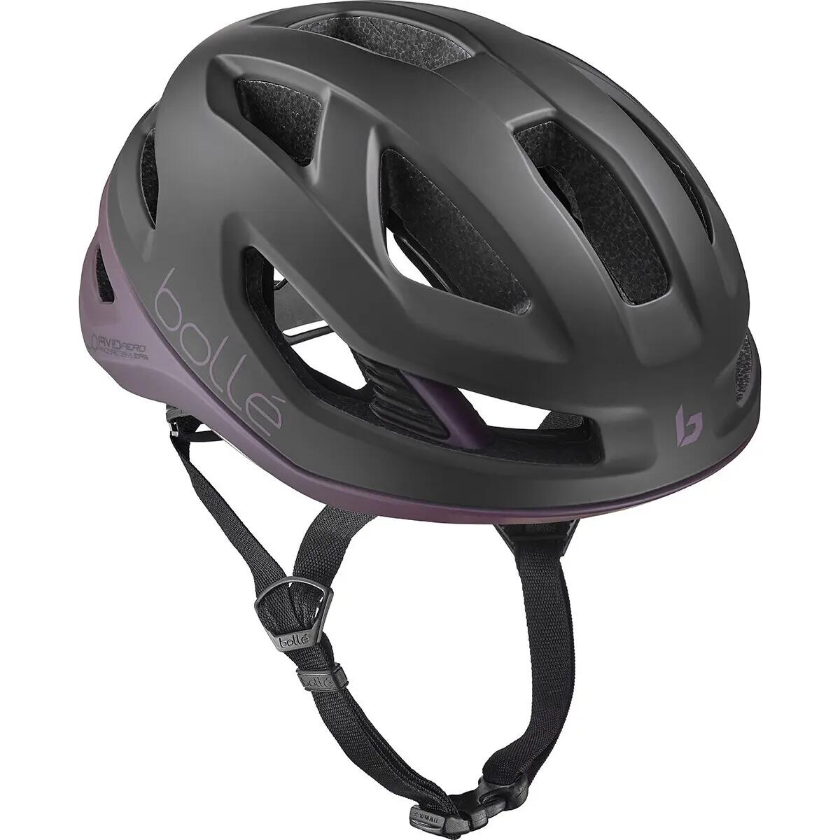 Racefietshelm “Eco Avio Pure Mips” zwart paars mat 3/4