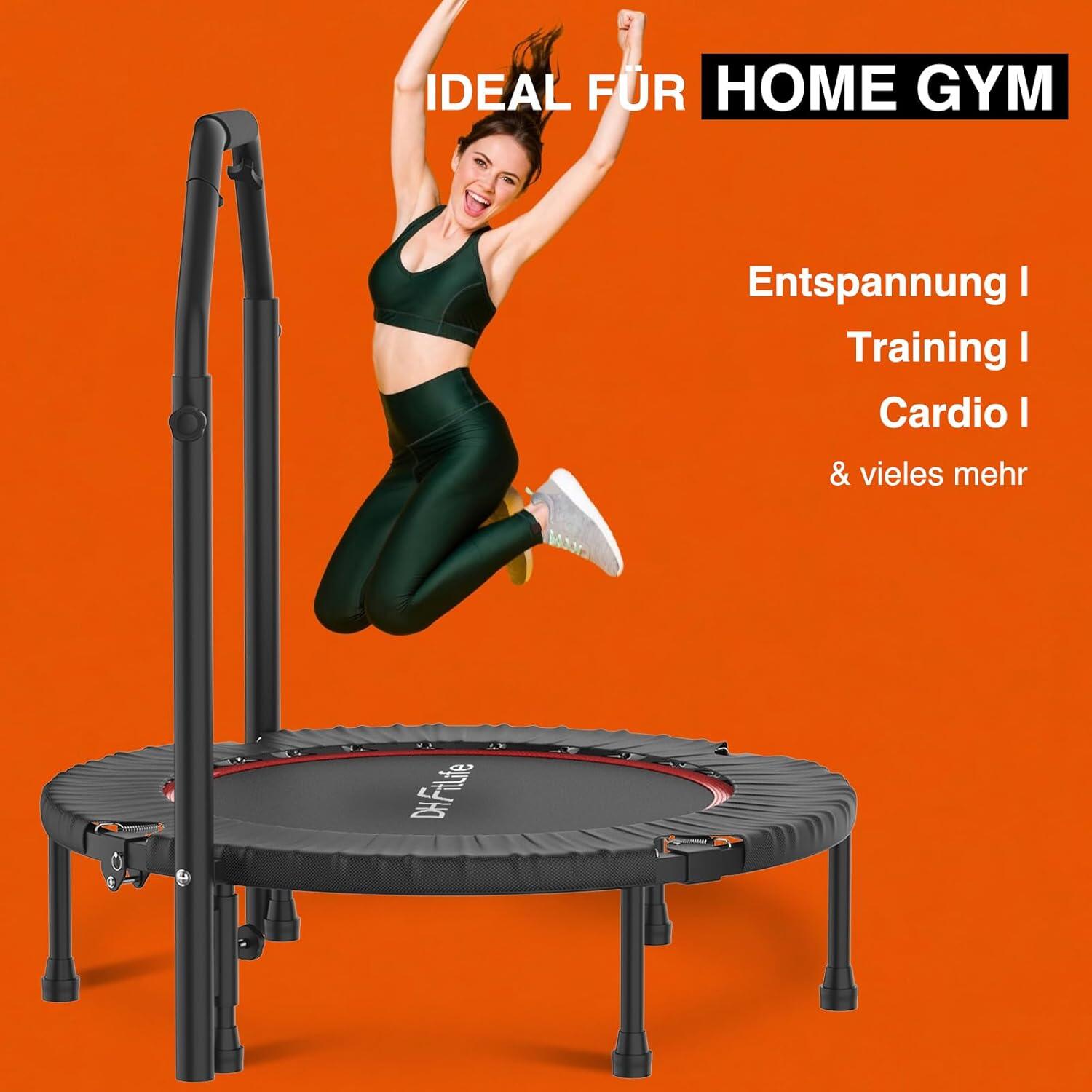 DH FitLife Indoor-Fitness-Trampolin Ø102 cm faltbar 7/7