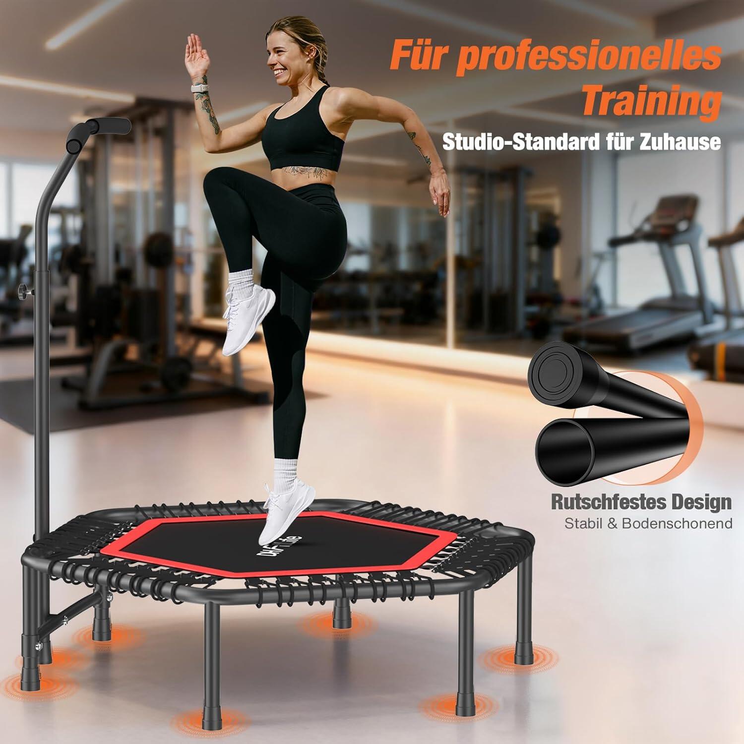 DH FitLife Indoor-Fitness-Trampolin 114 cm Studioqualität 2/7