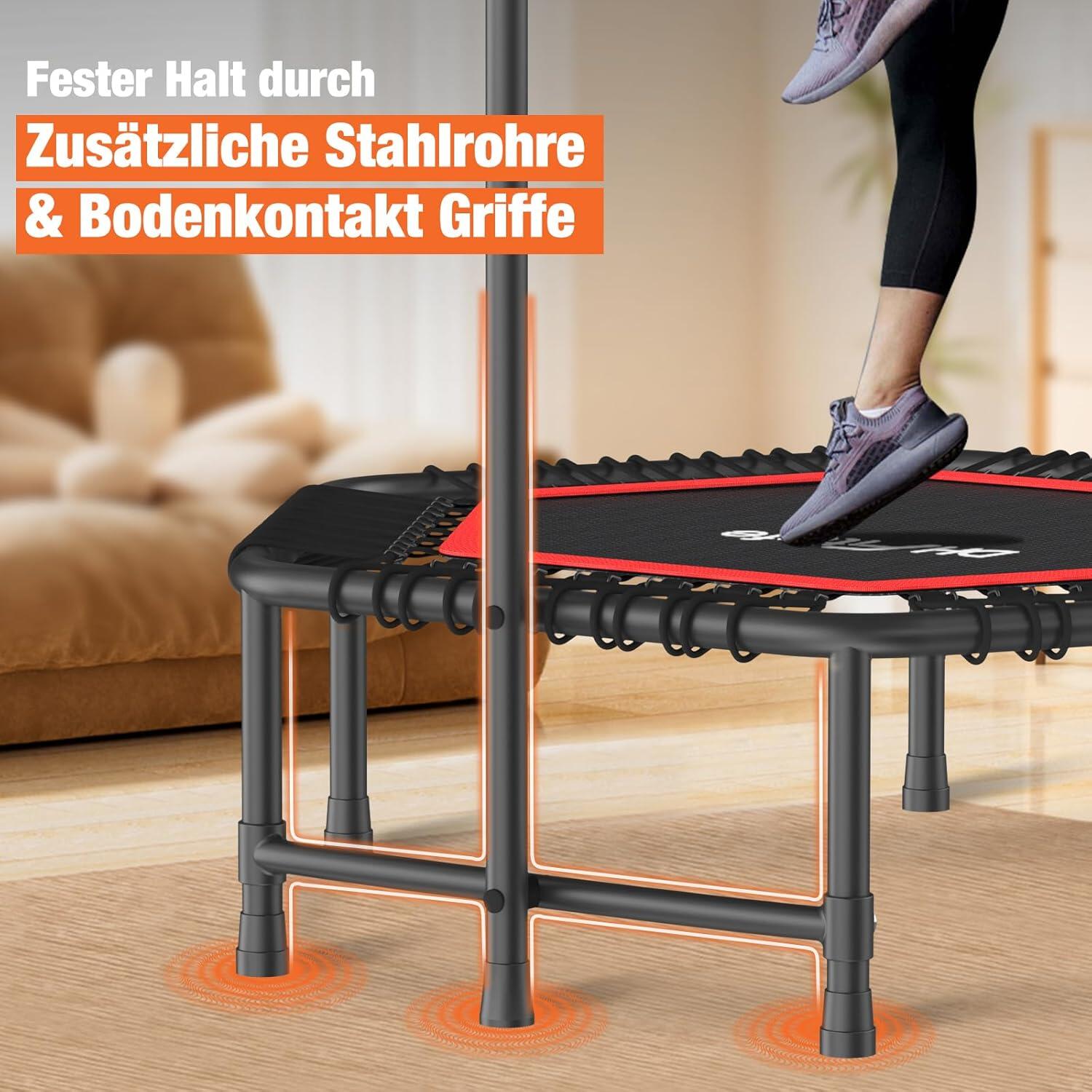 DH FitLife Indoor-Fitness-Trampolin 114 cm Studioqualität 4/7