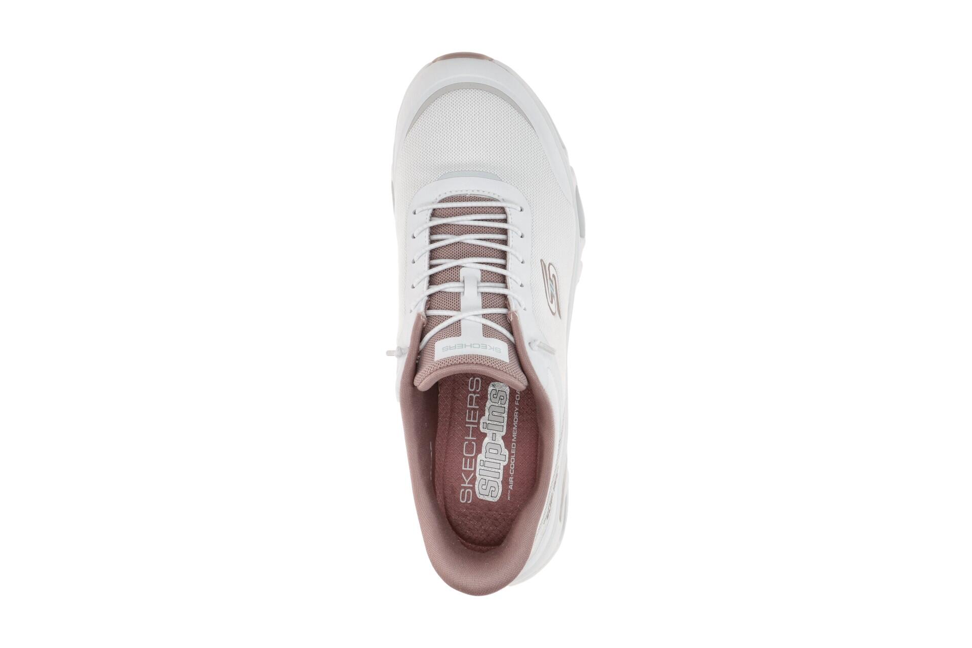 Skechers Glide Step Schuhe weiß altrosa Damen SLIP INS 104616 6/7