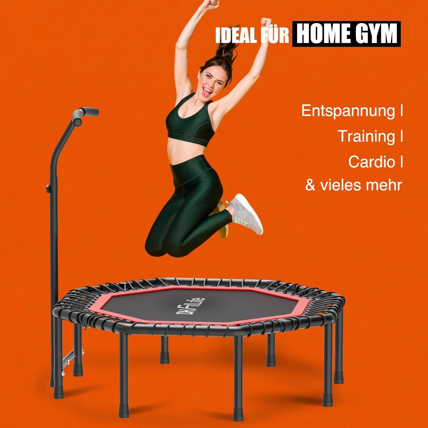 DH FitLife Indoor-Fitness-Trampolin Ø121 cm faltbar 7/7