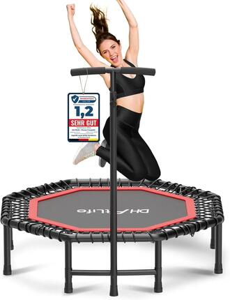 Fitness Trampolin Indoor Ø121 cm, klappbar, 150 kg mit Handgriff