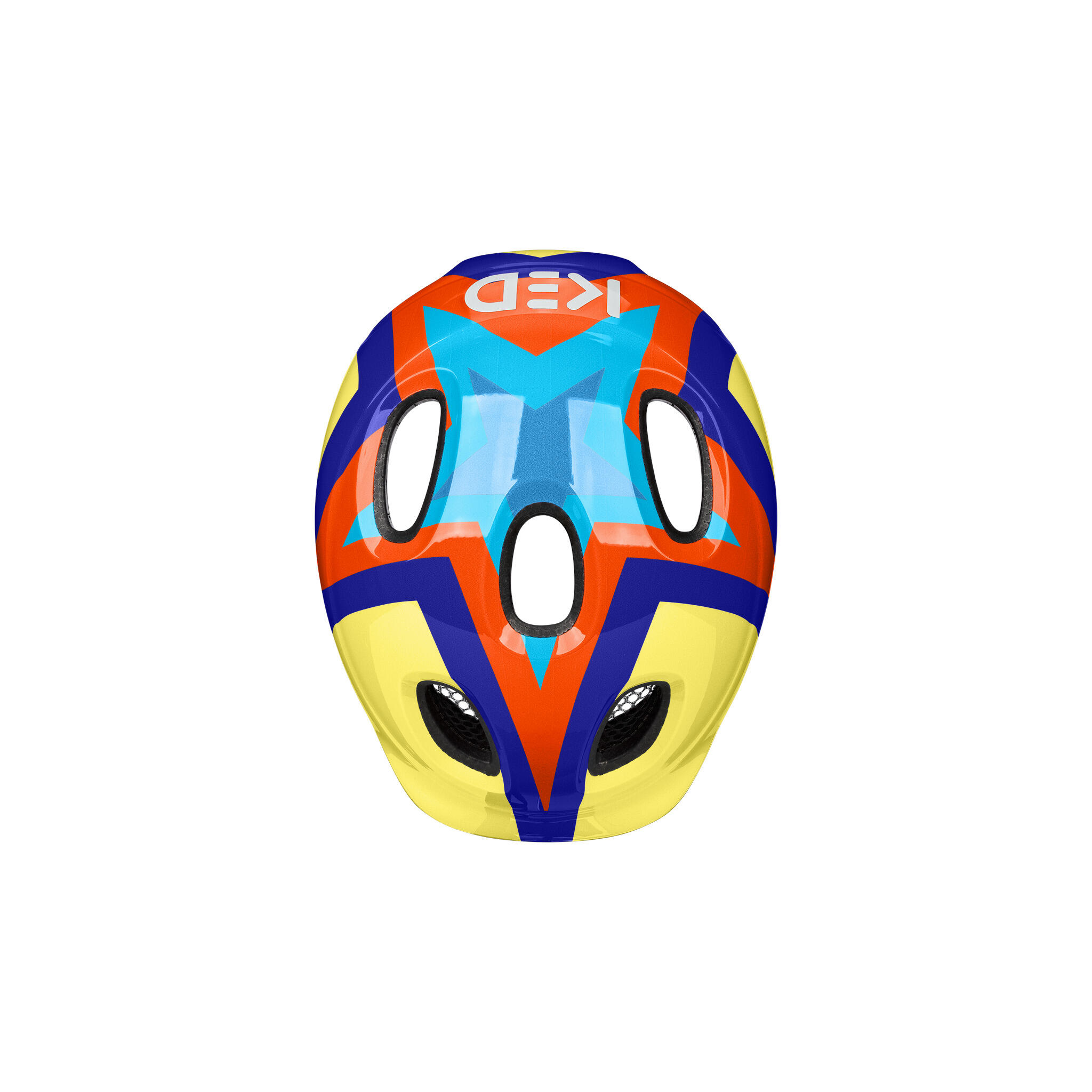 Casque enfant MEGGY SPARK Starburst Yellow Blue 3/4