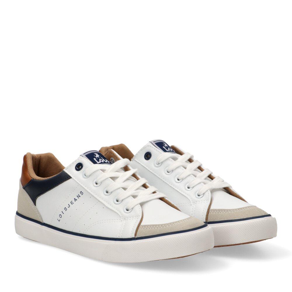 Deportivas Casual Hombre Suela Plana - Modelo 61402 Blanco 2/6