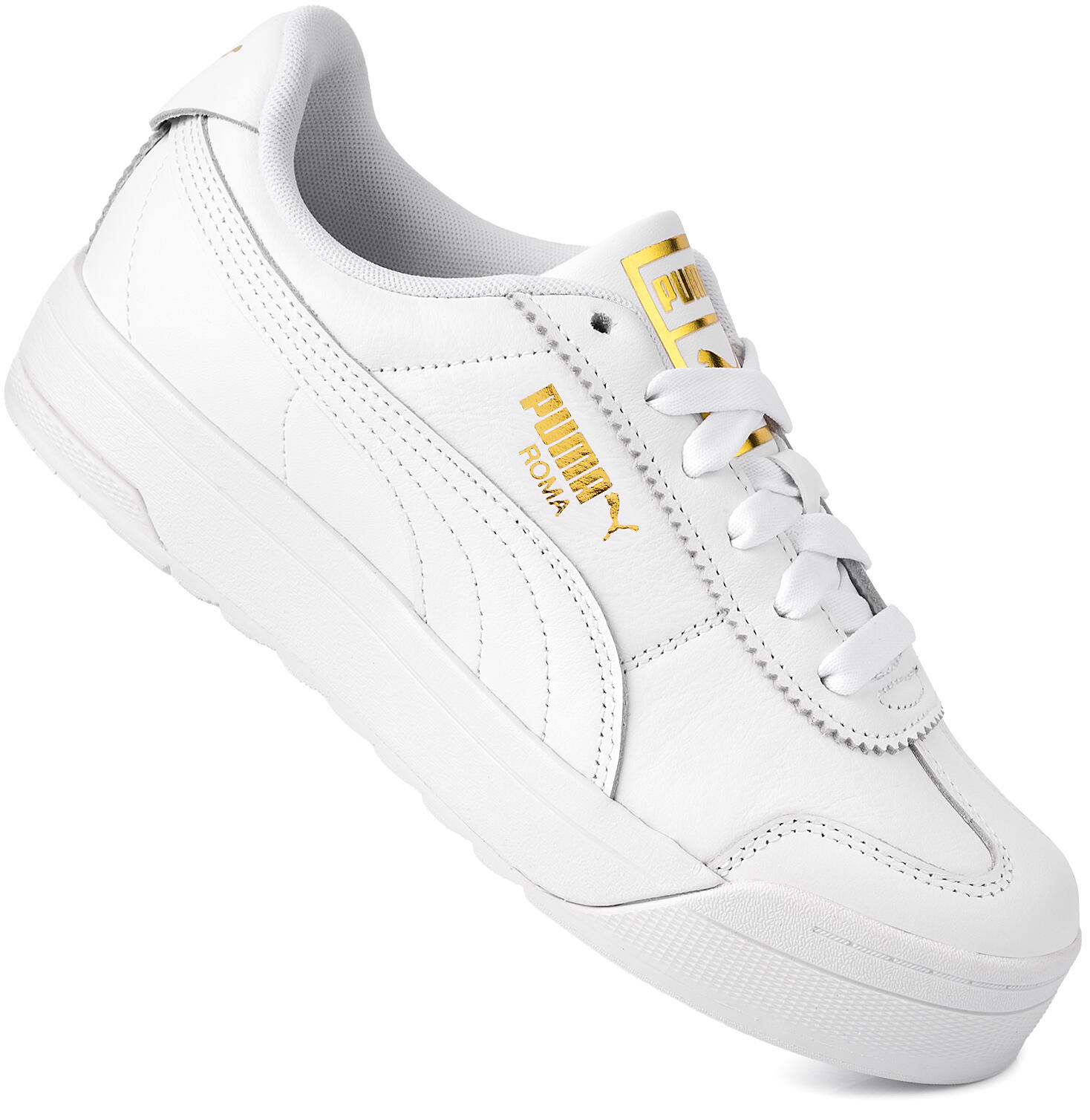 Buty damskie skórzane białe sneakersy PUMA ROMA FEMININE WNS 3/7
