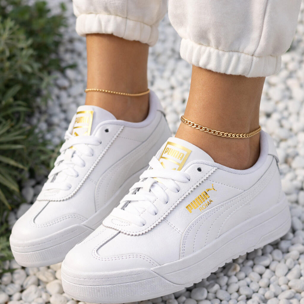 Buty damskie skórzane białe sneakersy PUMA ROMA FEMININE WNS 2/7