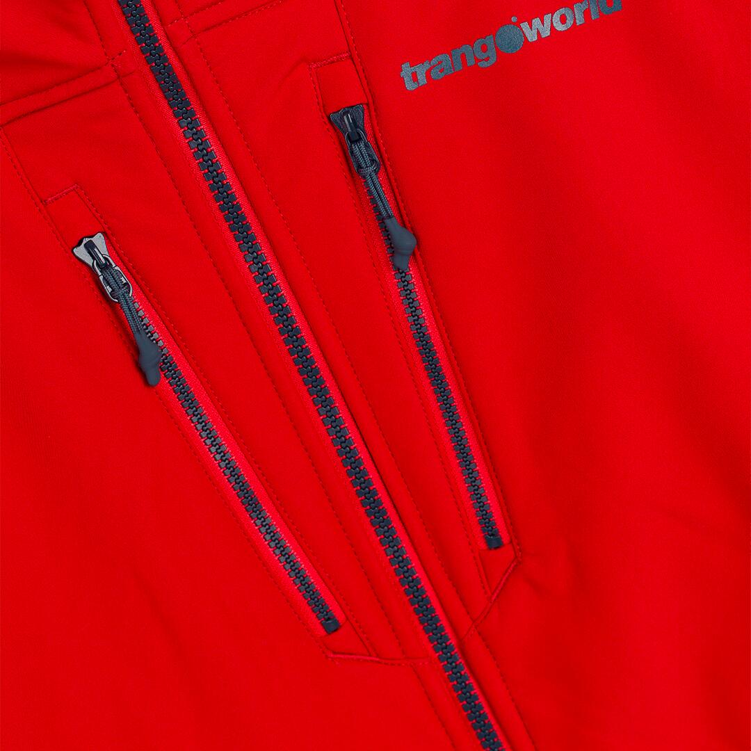 Softshell para Hombre Trangoworld Lyskamm Rojo/Rojo/Negro 3/7