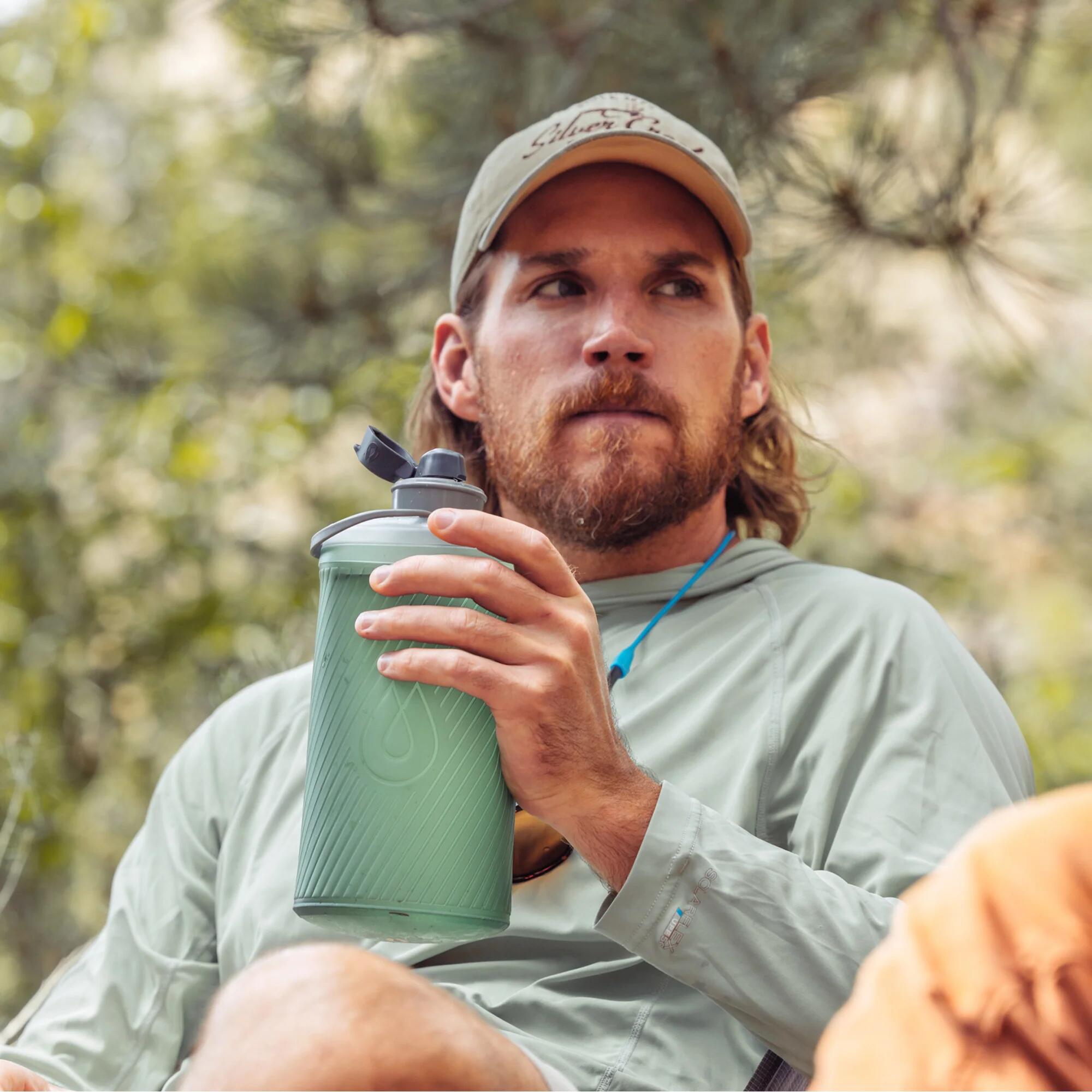 Hydrapak Flux 1.5L Sage Green - Faltbare Trinkflasche 4/5
