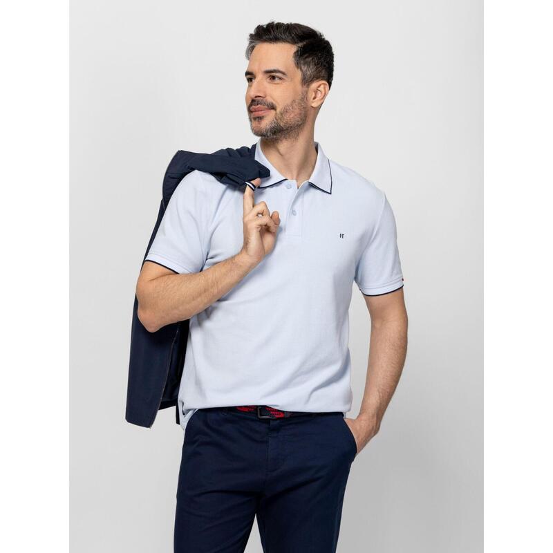 Tricou cu mânecă scurtă, cu guler, pentru bărbați DIRK