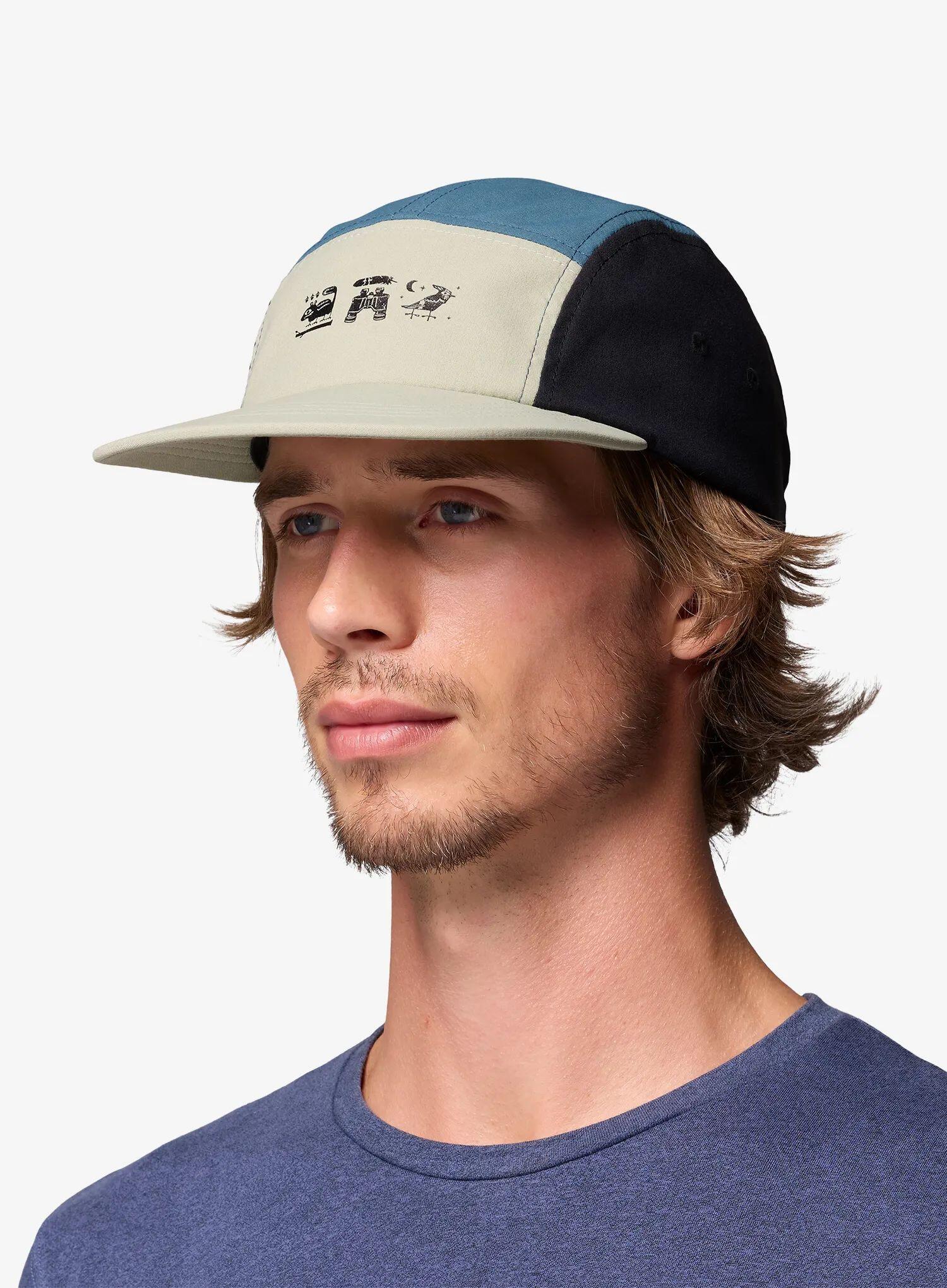 Czapka z daszkiem Columbia Creek Side 5 Panel Hat - safari/black/3 little icons 2/7