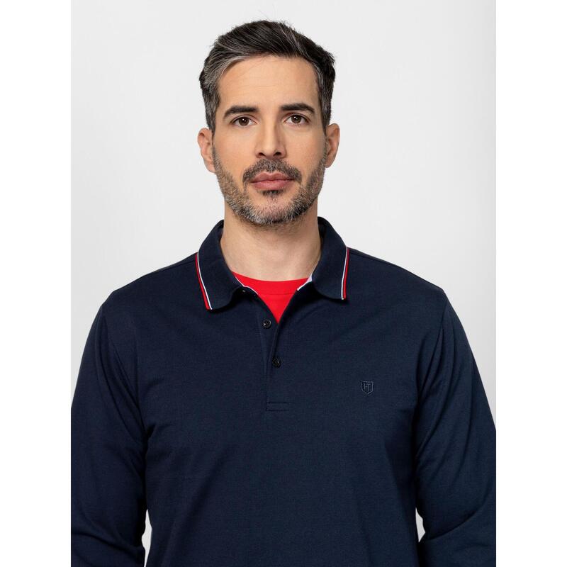 Tricou cu mânecă lungă și guler pentru bărbați CONRAD