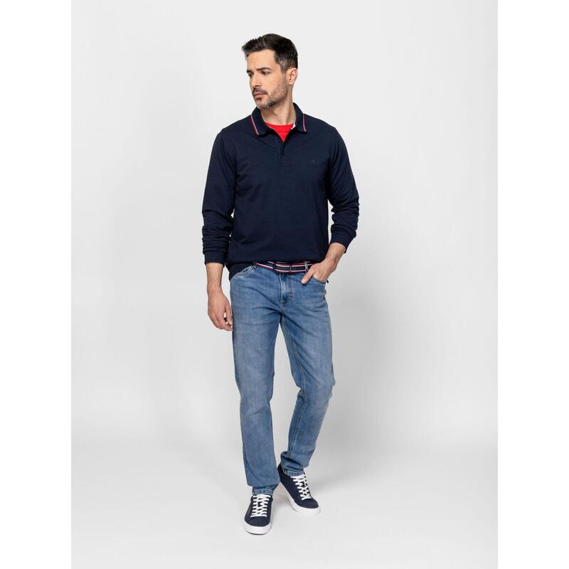 Tricou cu mânecă lungă și guler pentru bărbați CONRAD
