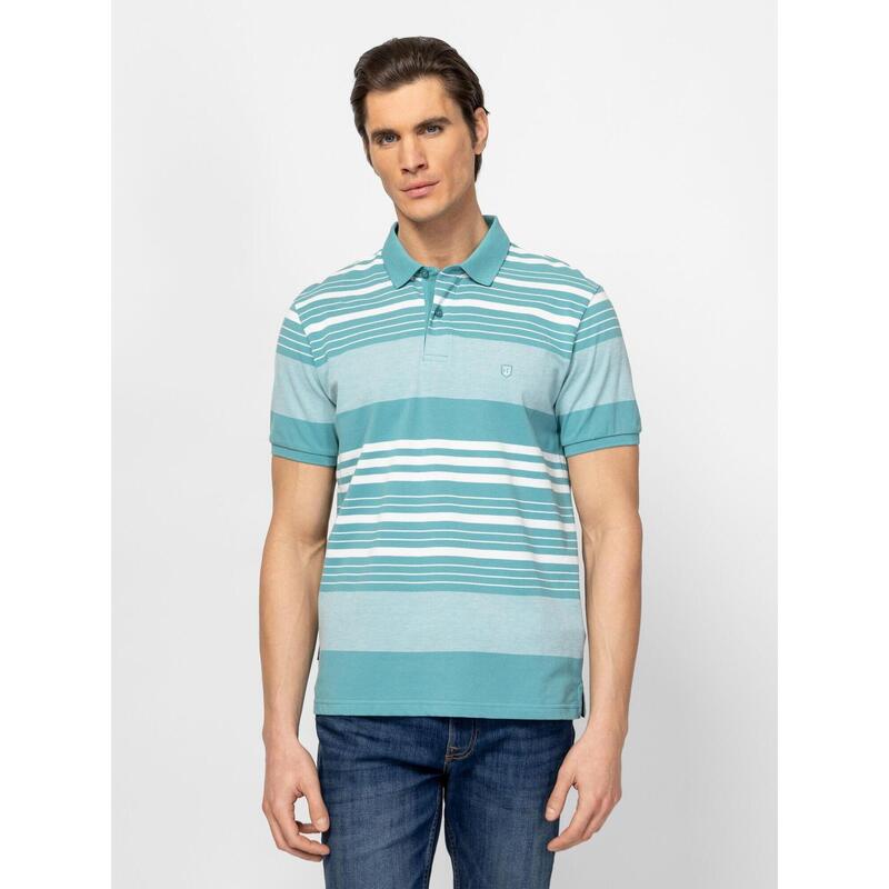 Tricou cu mânecă scurtă, cu guler, pentru bărbați DENGOR