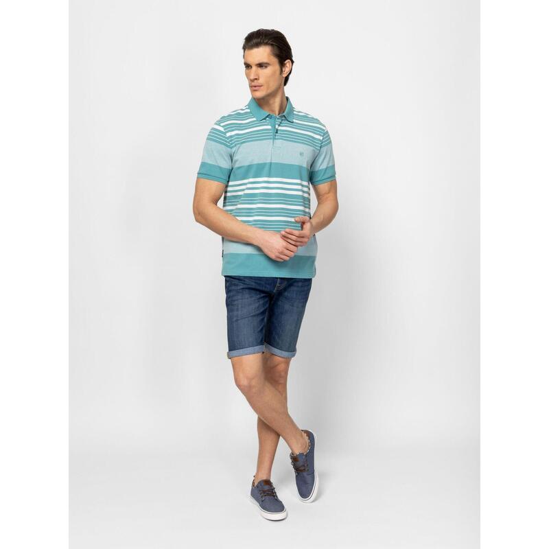 Tricou cu mânecă scurtă, cu guler, pentru bărbați DENGOR