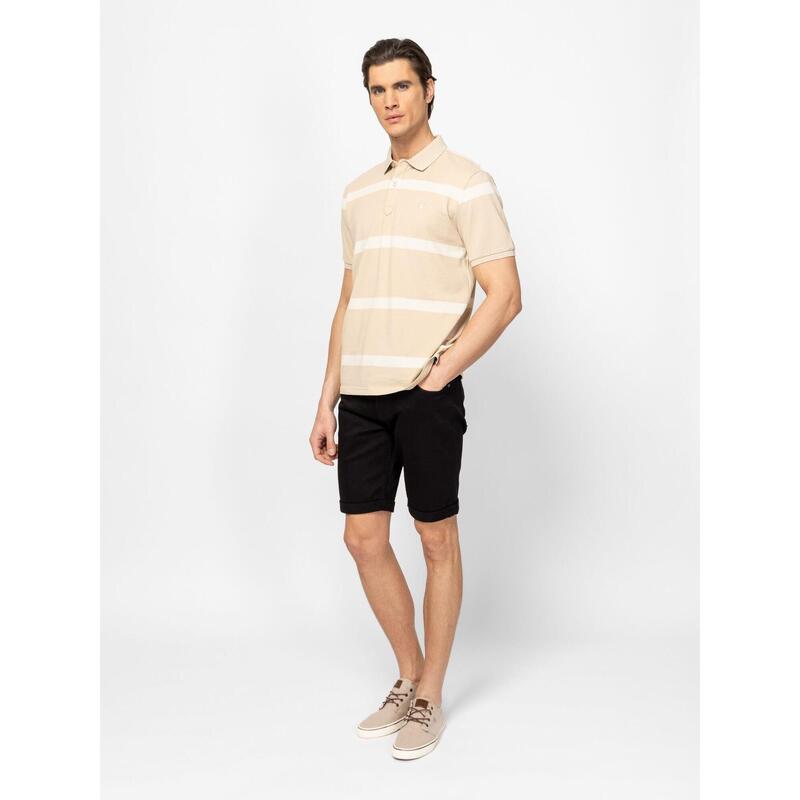 Tricou cu mânecă scurtă, cu guler, pentru bărbați DIWAN