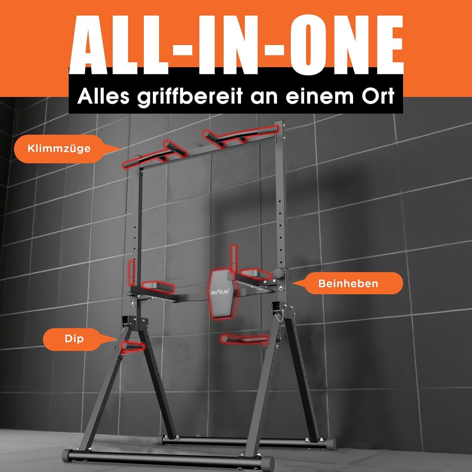 DH FitLife Faltbar Power Tower Dip Station 2/7