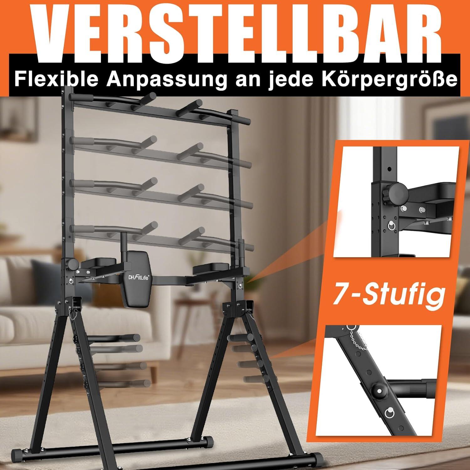 DH FitLife Faltbar Power Tower Dip Station 5/7