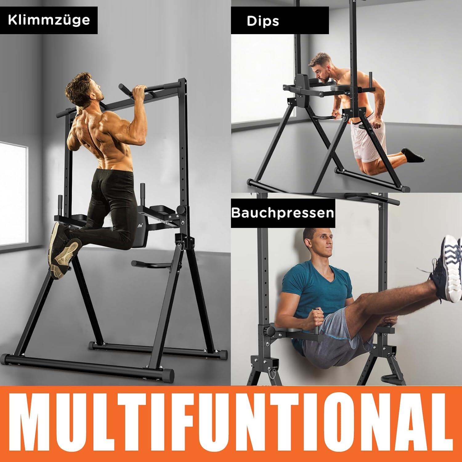 DH FitLife Faltbar Power Tower Dip Station 6/7