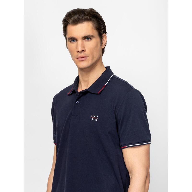 Tricou cu mânecă scurtă, cu guler, pentru bărbați DIAMON